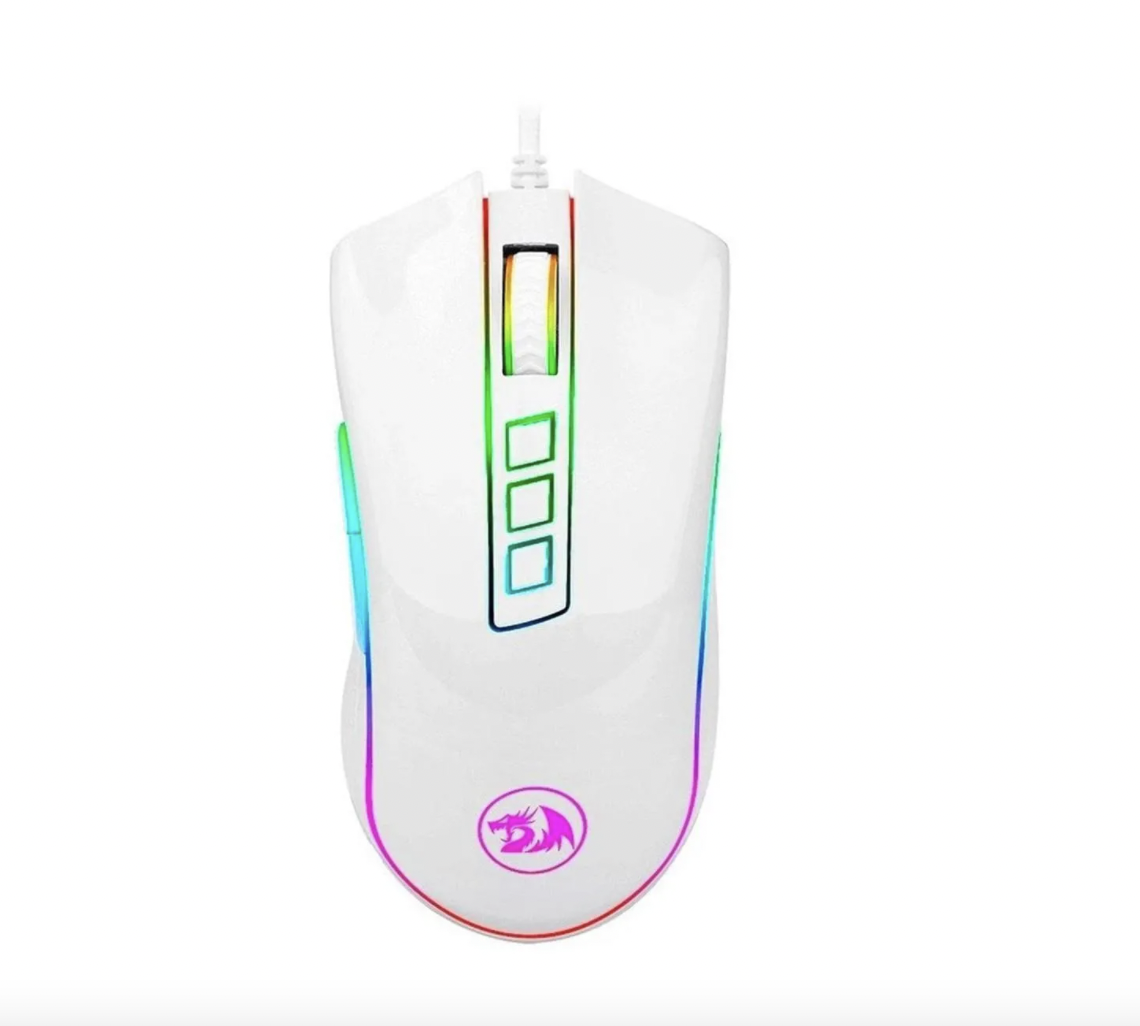 Mouse Gamer Redragon Cobra Chroma RGB White M711 10.000DPI Mouse Gamer Redragon Cobra Chroma RGB White M711 10.000DPI